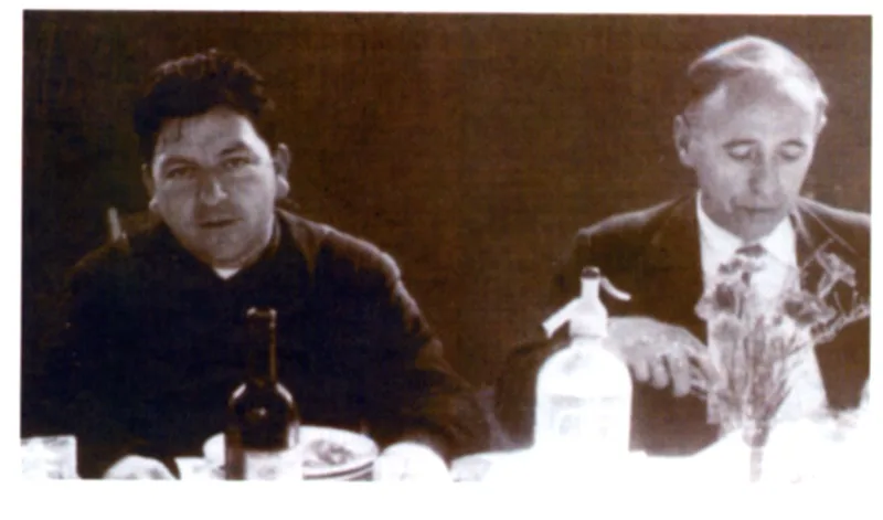 El 18 de Octubre de 1959, junto a D. Pedro Alvarez Soler, en la comida con ocasión de la bendición de la imagen de la Virgen del Mar en el Templo de la Encarnación.